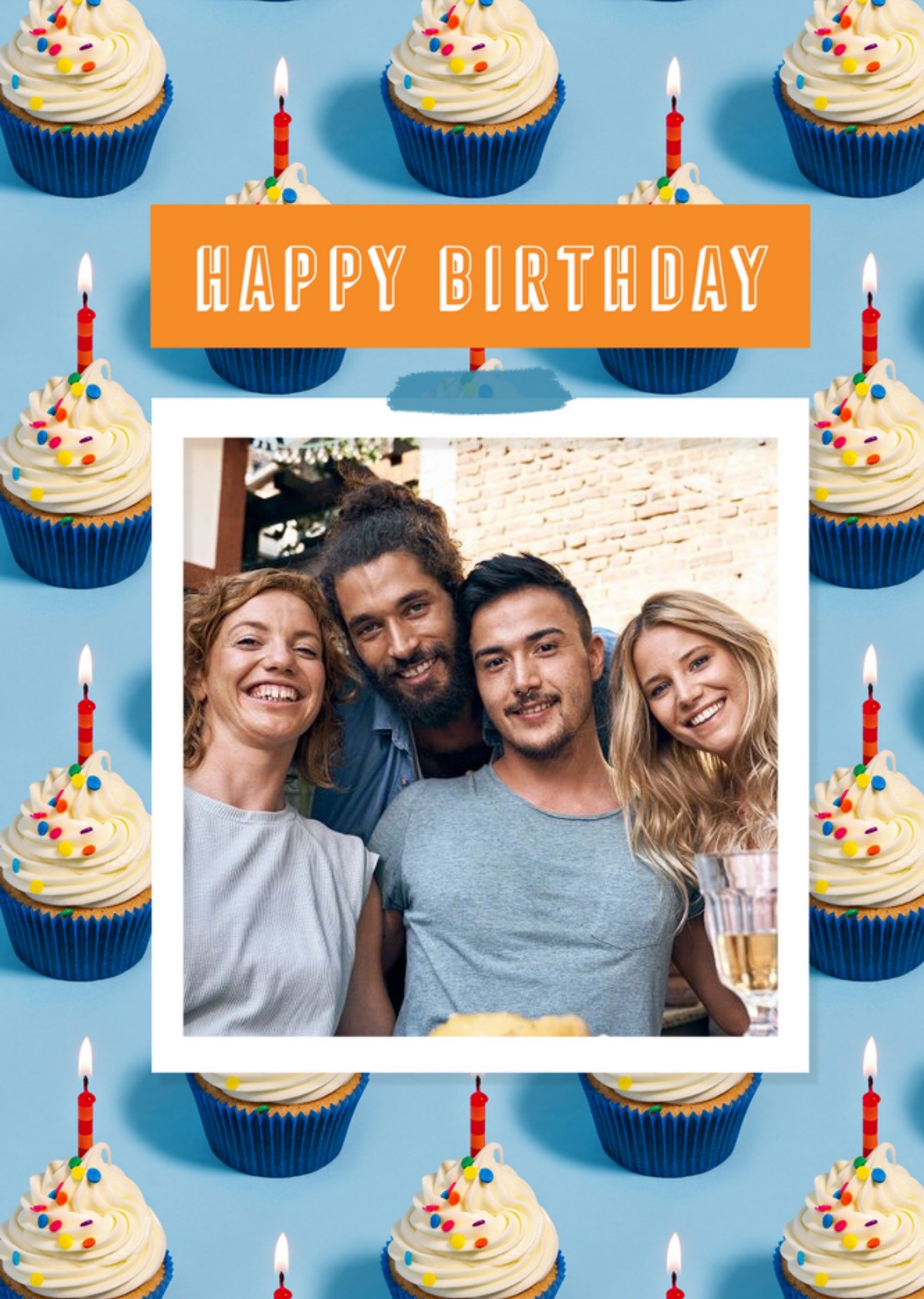 Moonpig Happy Birthday Cupcakes Photo Upload Birthday Card Ecard