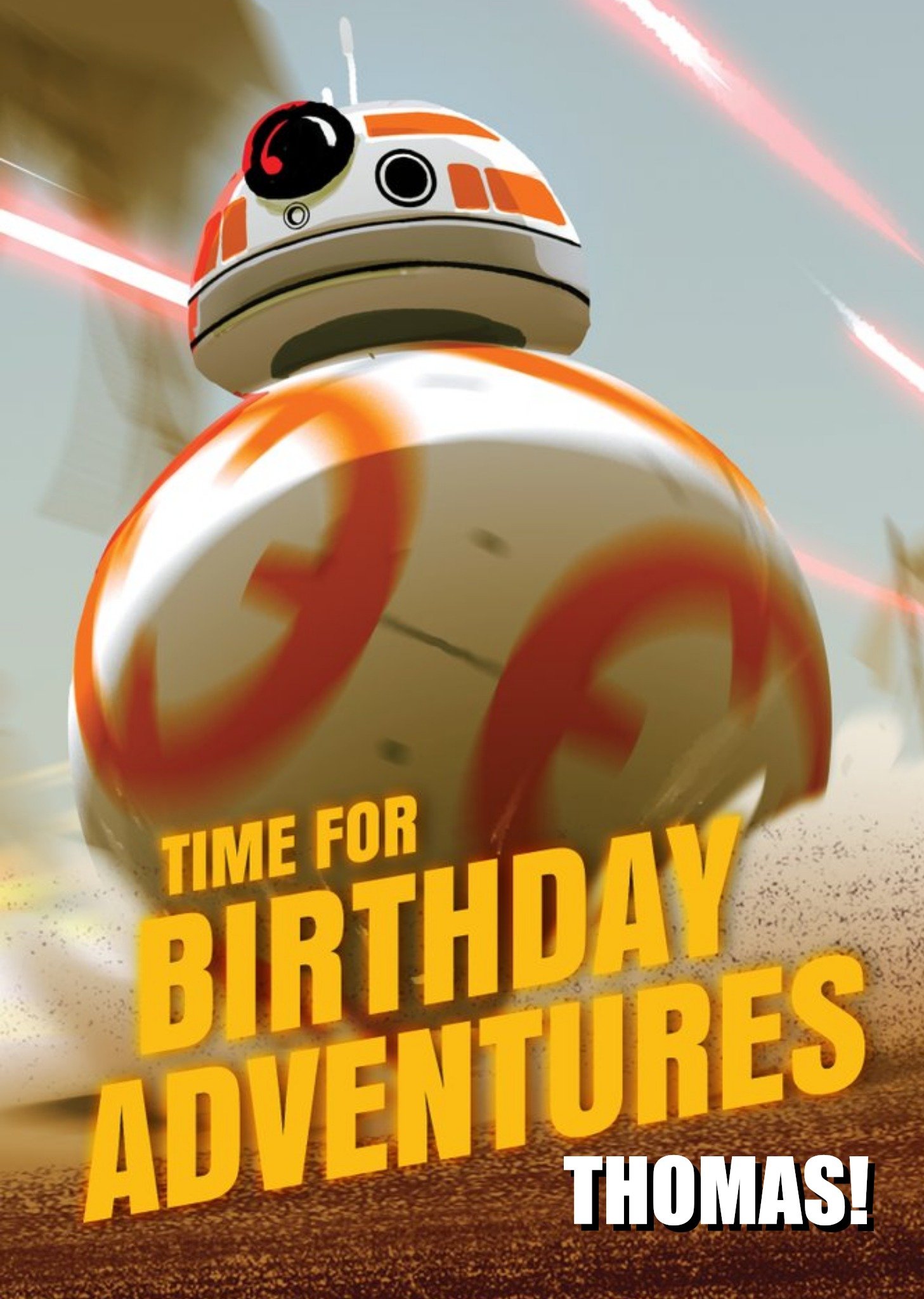 Disney Star Wars Bb-8 Birthday Adventures Card Ecard
