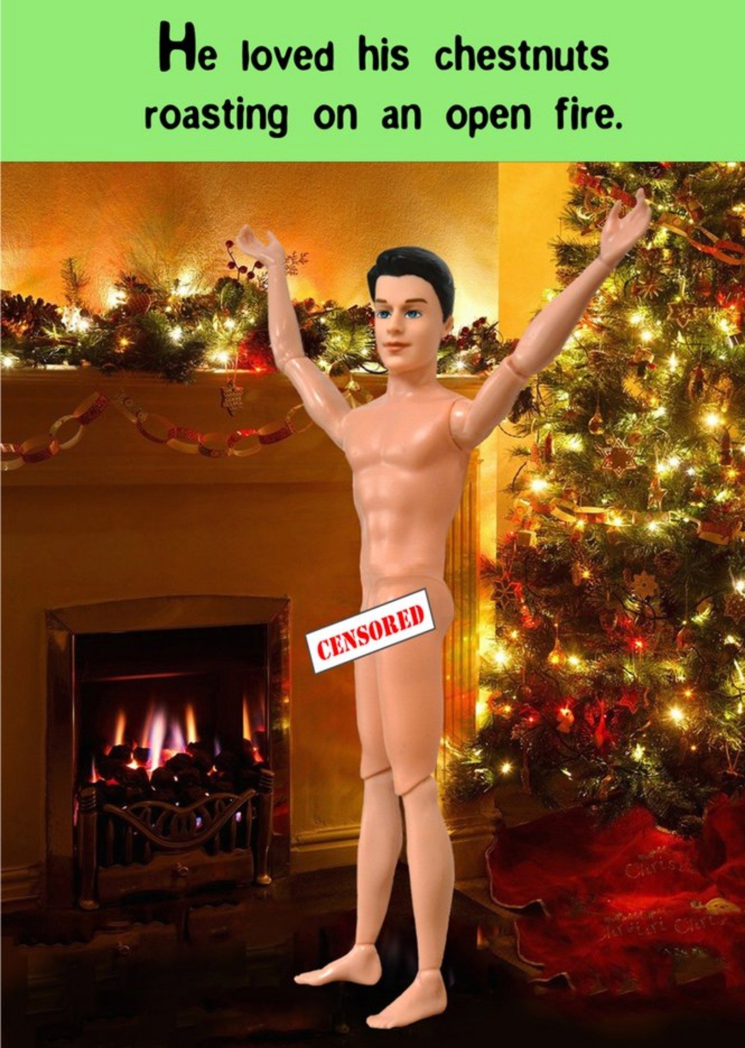 Go La La Funny He Loved His Chestnuts Roasting On An Open Fire Card Ecard