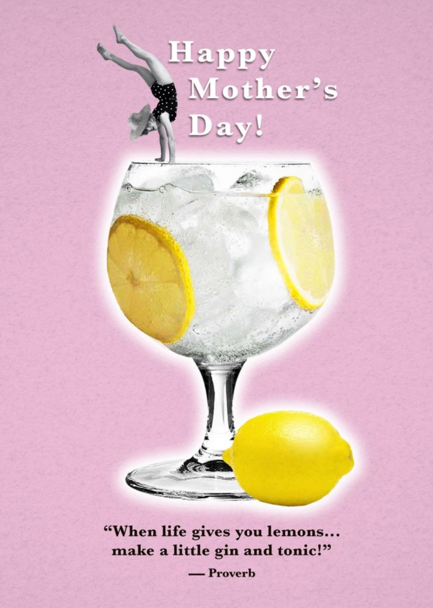 Moonpig When Life Gives You Lemons Gin Mothers Day Card Ecard