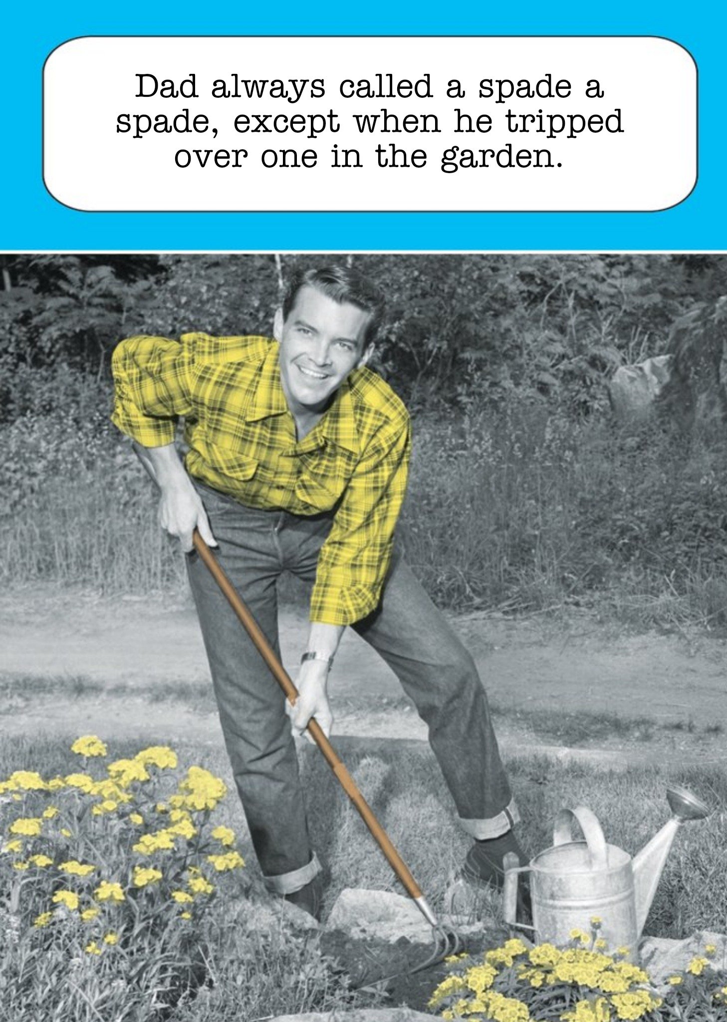 Dad Tripping In The Garden Personalised Father's Day Card Ecard