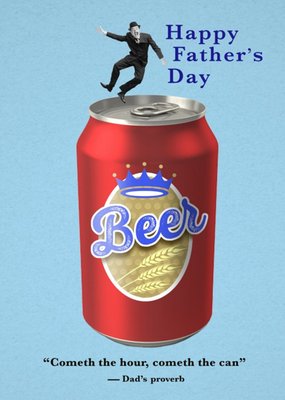 Happy Fathers Day Beer Can Card