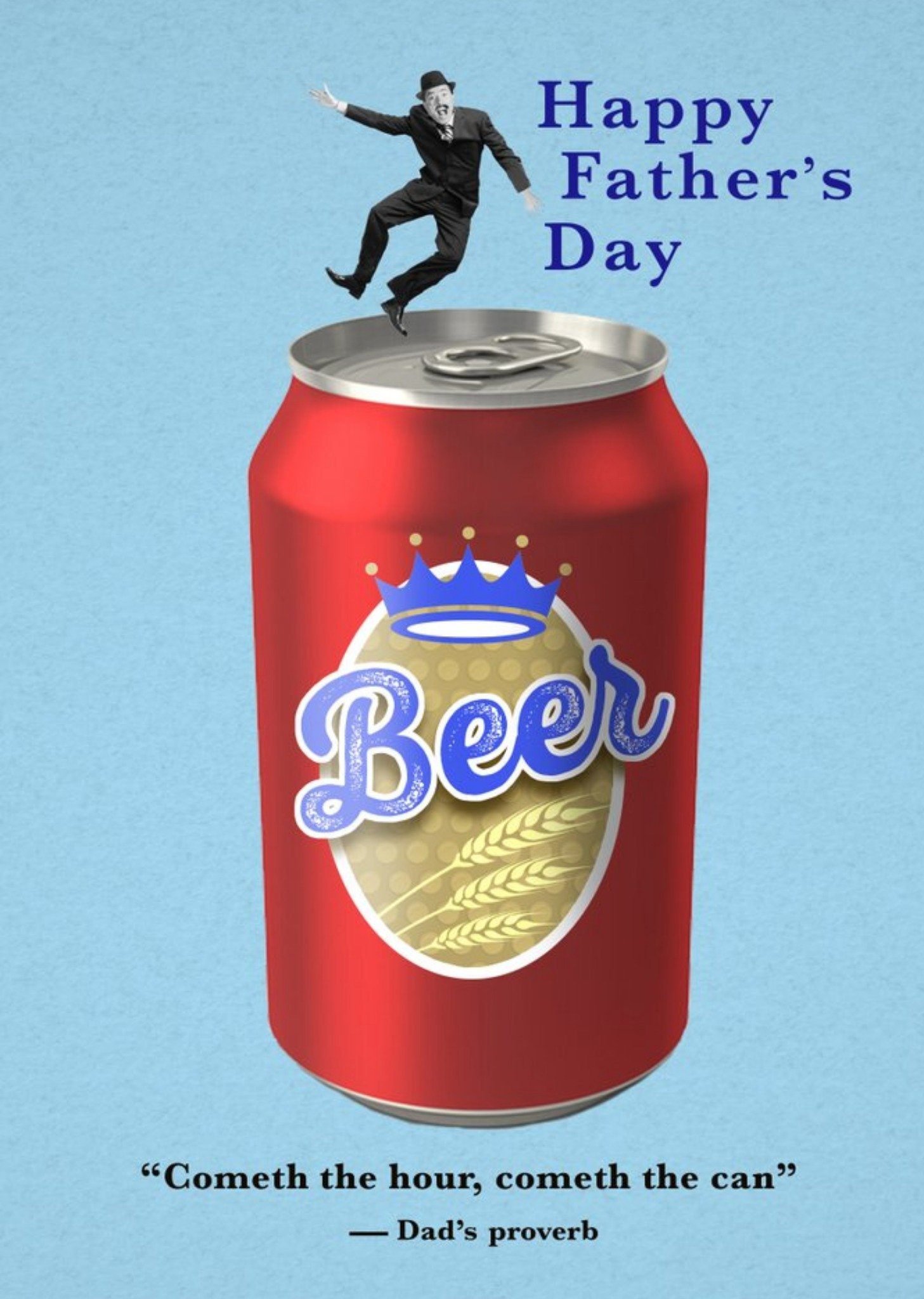 Happy Fathers Day Beer Can Card Ecard