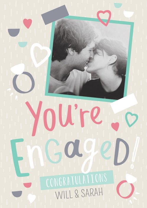 Personalised Youre Engaged! Congratulations Card