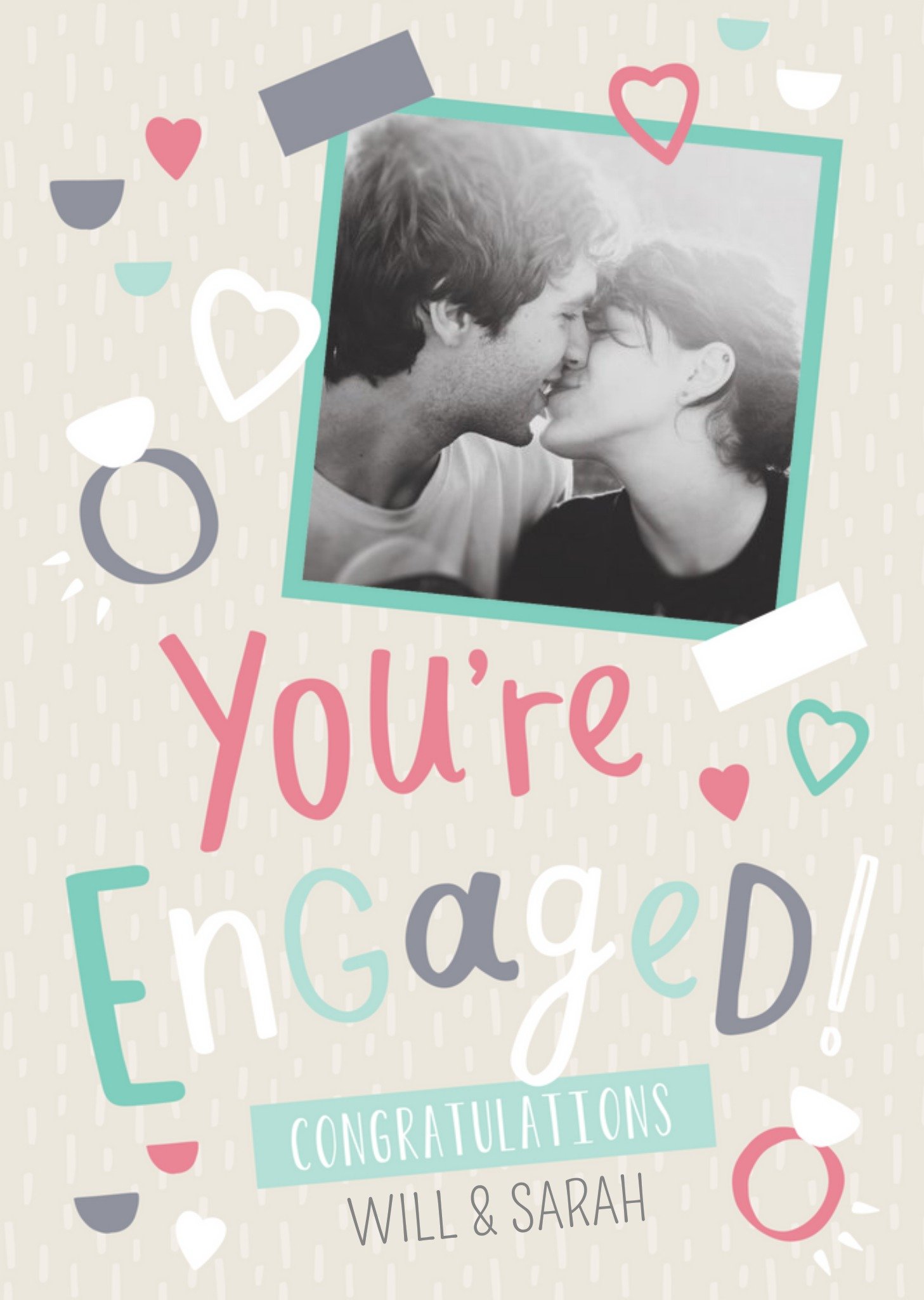 Personalised Youre Engaged Congratulations Card