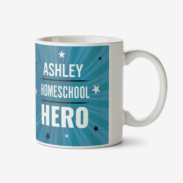 Typographic Homeschool Hero Personalised Mug
