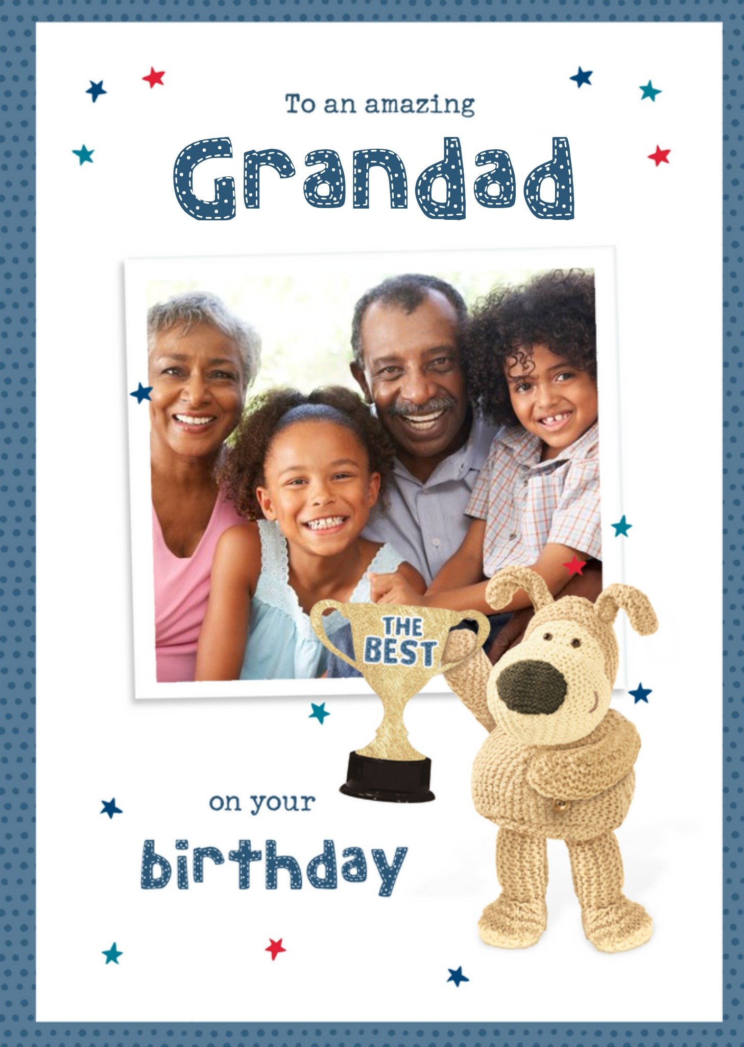 Cute Boofle Amazing Grandad Photo Upload Birthday Card Ecard