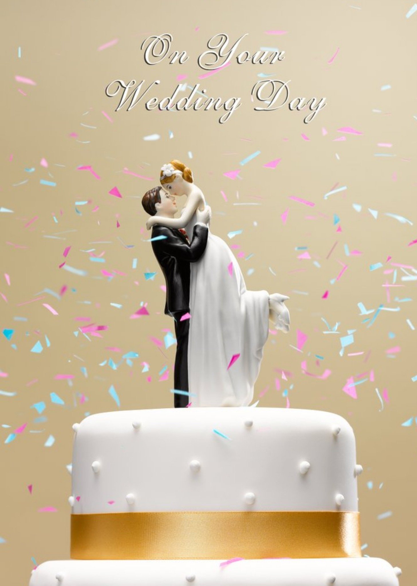 Top Of The Cake Personalised Wedding Day Card Ecard