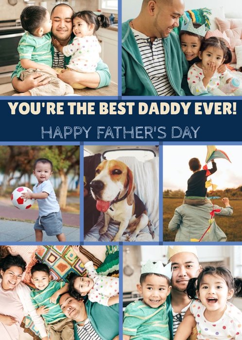 Best Daddy Ever Photo Upload Father's Day Card