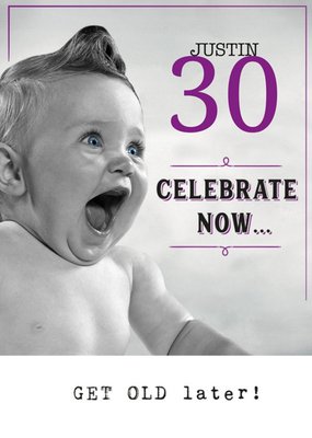 Humorous Celebrate Now Get Old Later Birthday Card  
