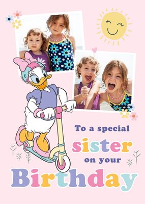 Disney Mickey and Minnie Mouse Happy Birthday To A Special Sister Photo IUpload Card