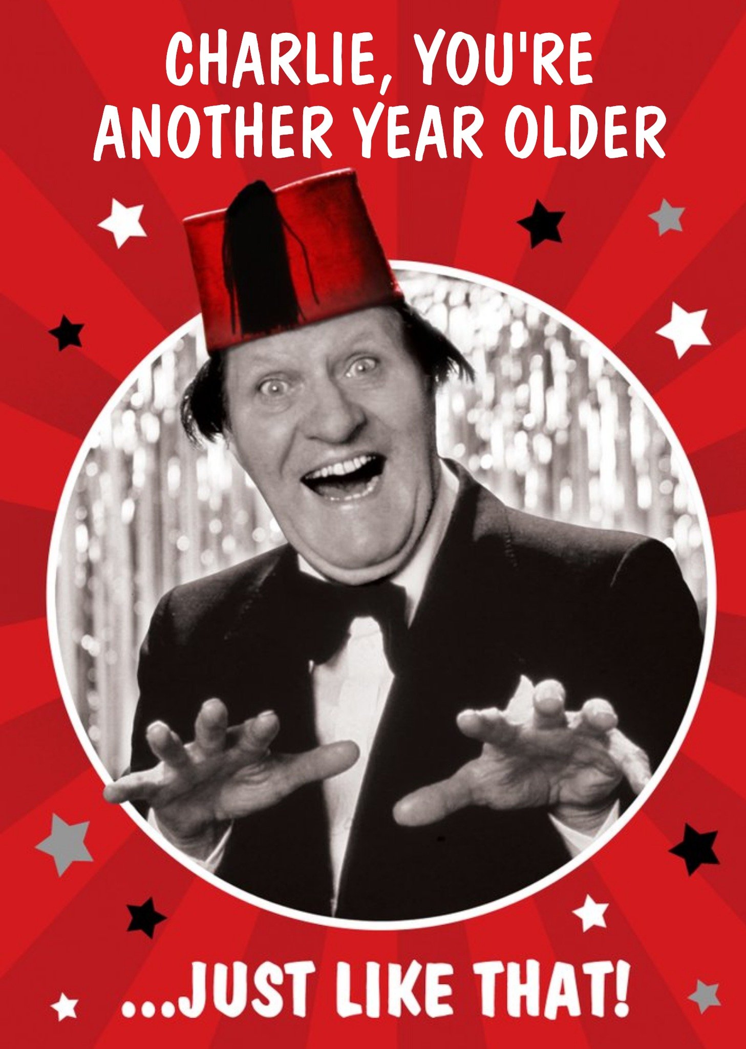 Moonpig Funny Danilo Tommy Cooper Birthday Card, Large
