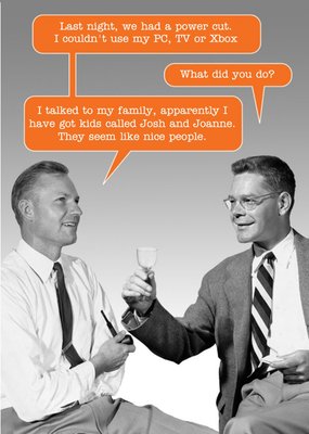 Retro Men Drinking Funny Caption Card