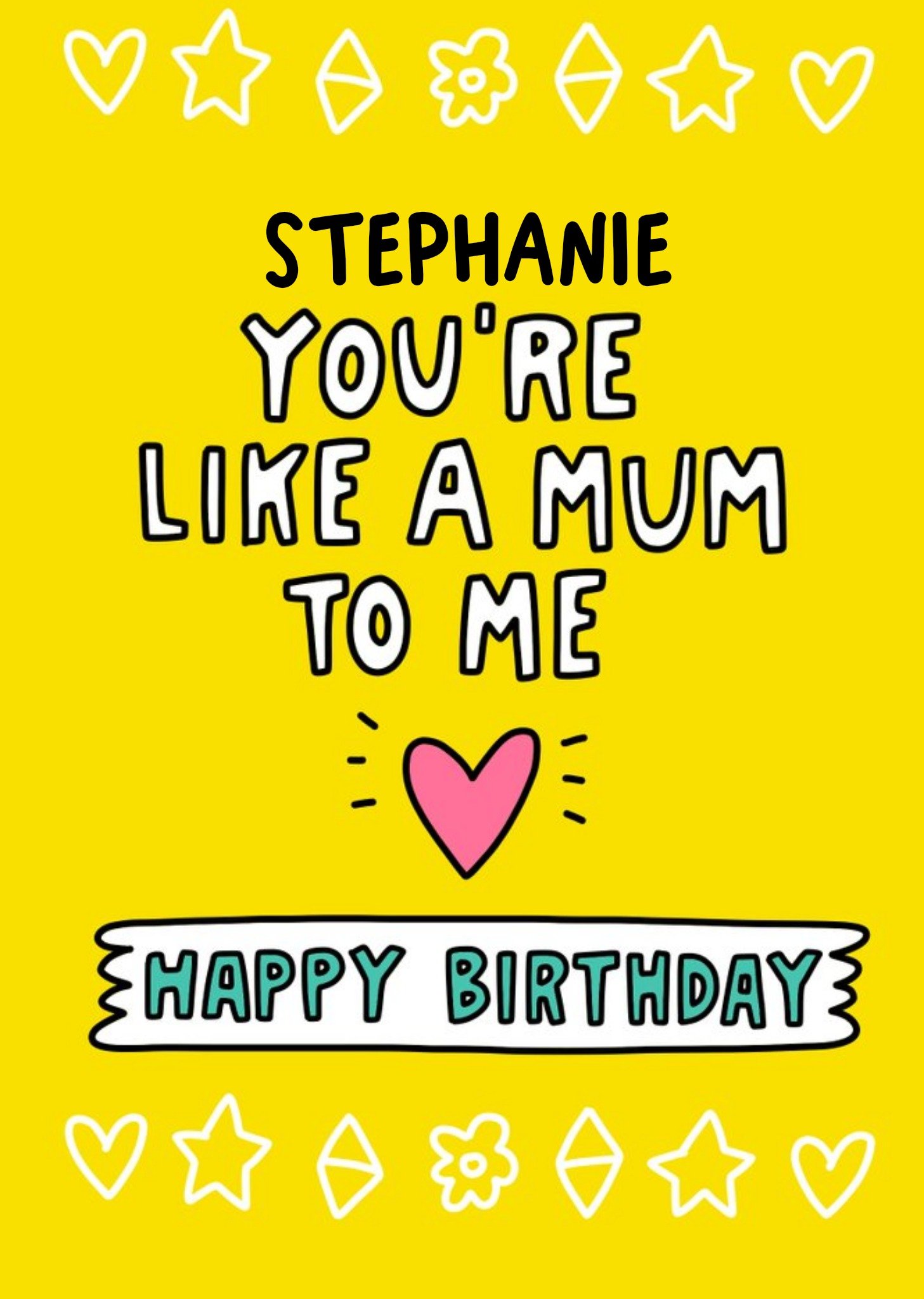 Moonpig Angela Chick Like A Mum To Me Stepmum Happy Birthday Card, Large
