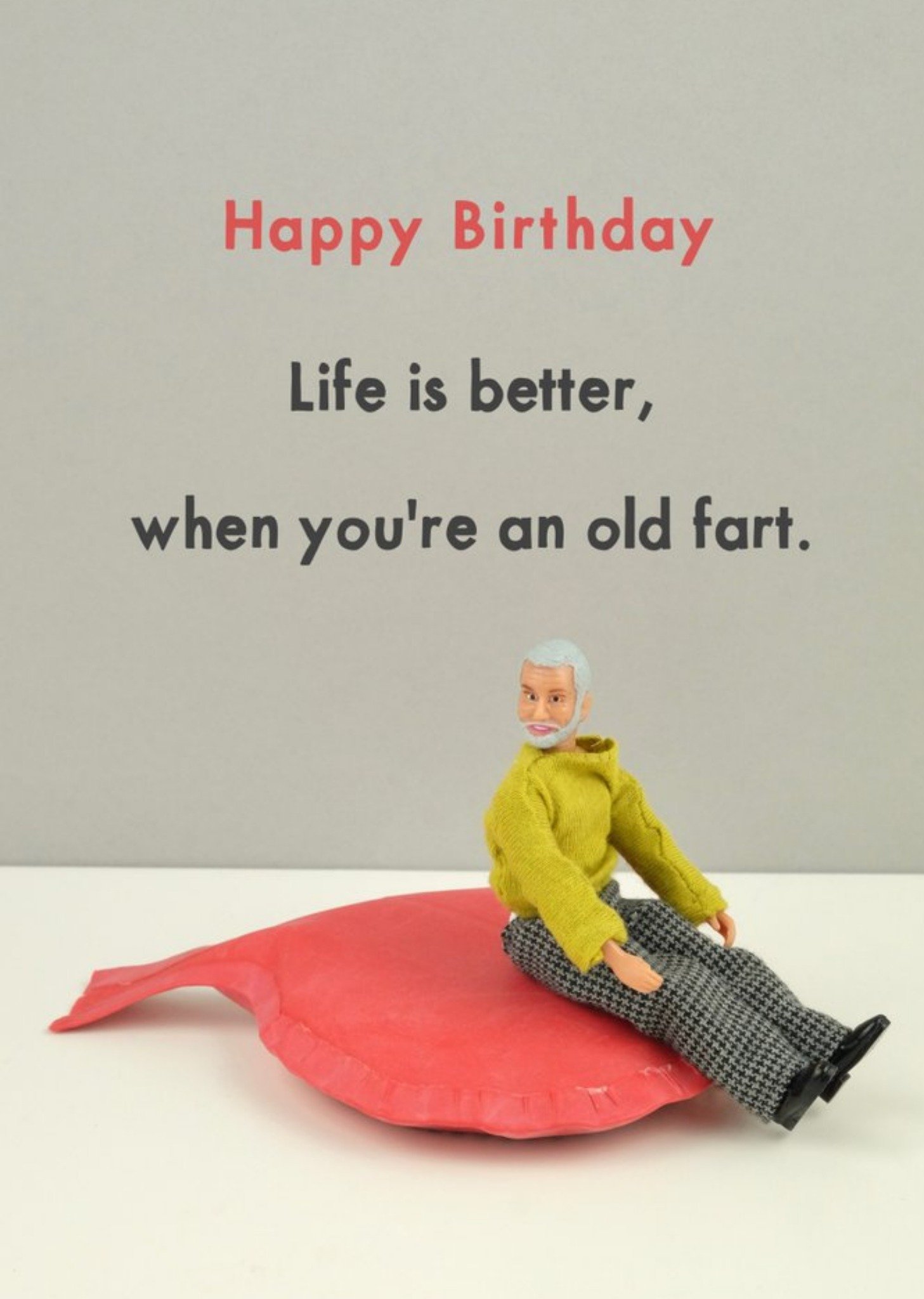 Bold And Bright Funny Life Is Better When You Are An Old Fart Card, Large