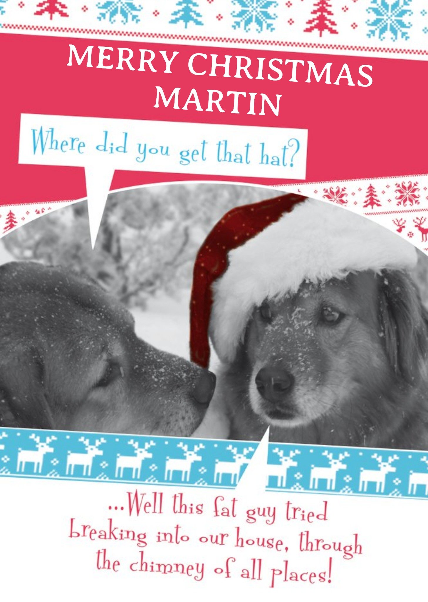 Moonpig Where Did You Get That Hat Personalised Merry Christmas Card Ecard