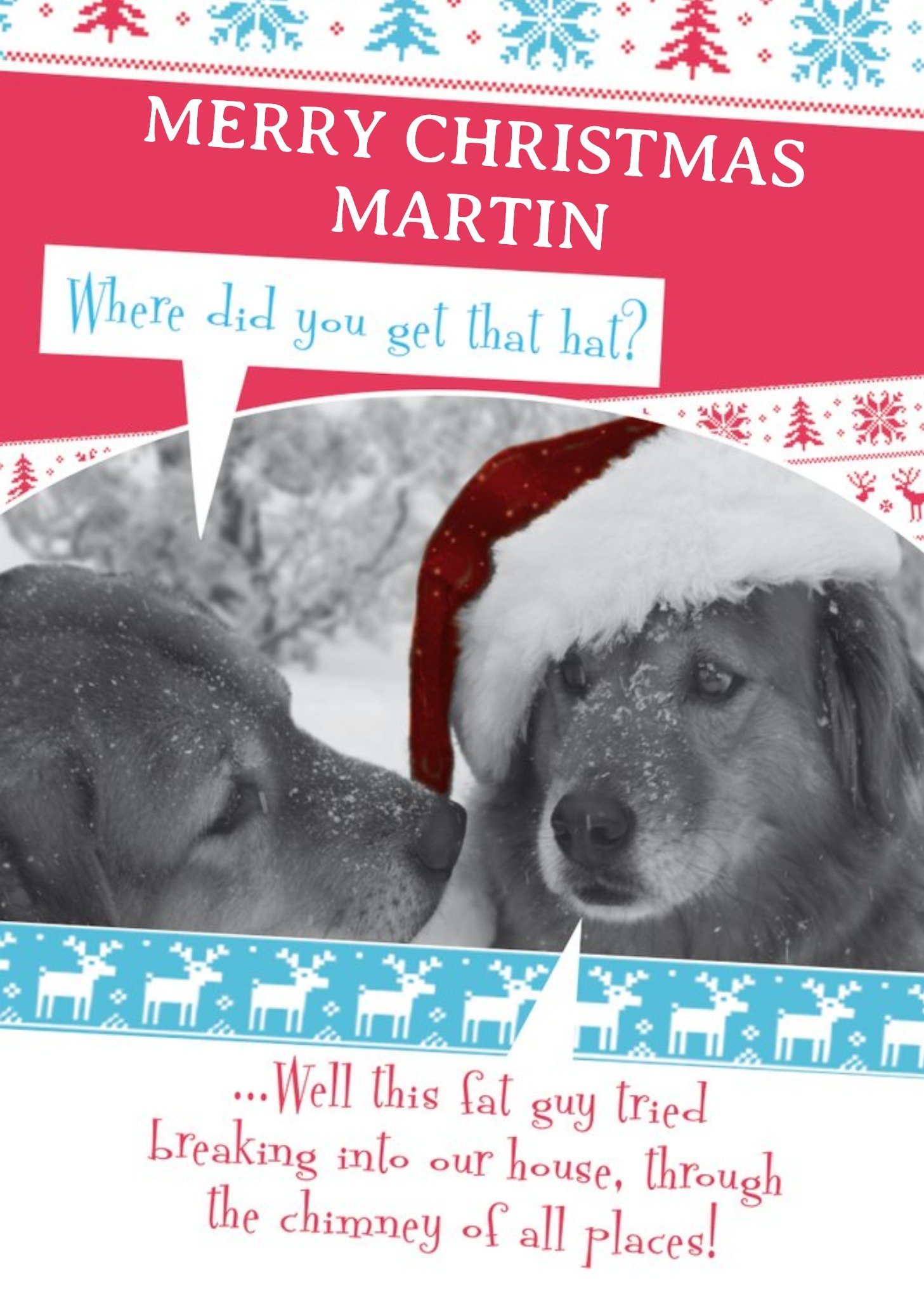 Where Did You Get That Hat Personalised Merry Christmas Card Ecard