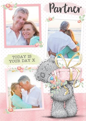 Partner Birthday Card - tatty teddy - photo upload card