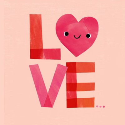Modern Kawaii LOVE Valentine's Day Card