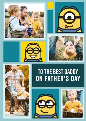 Despicable Me Minions Best Daddy Photo Upload Father's Day Card
