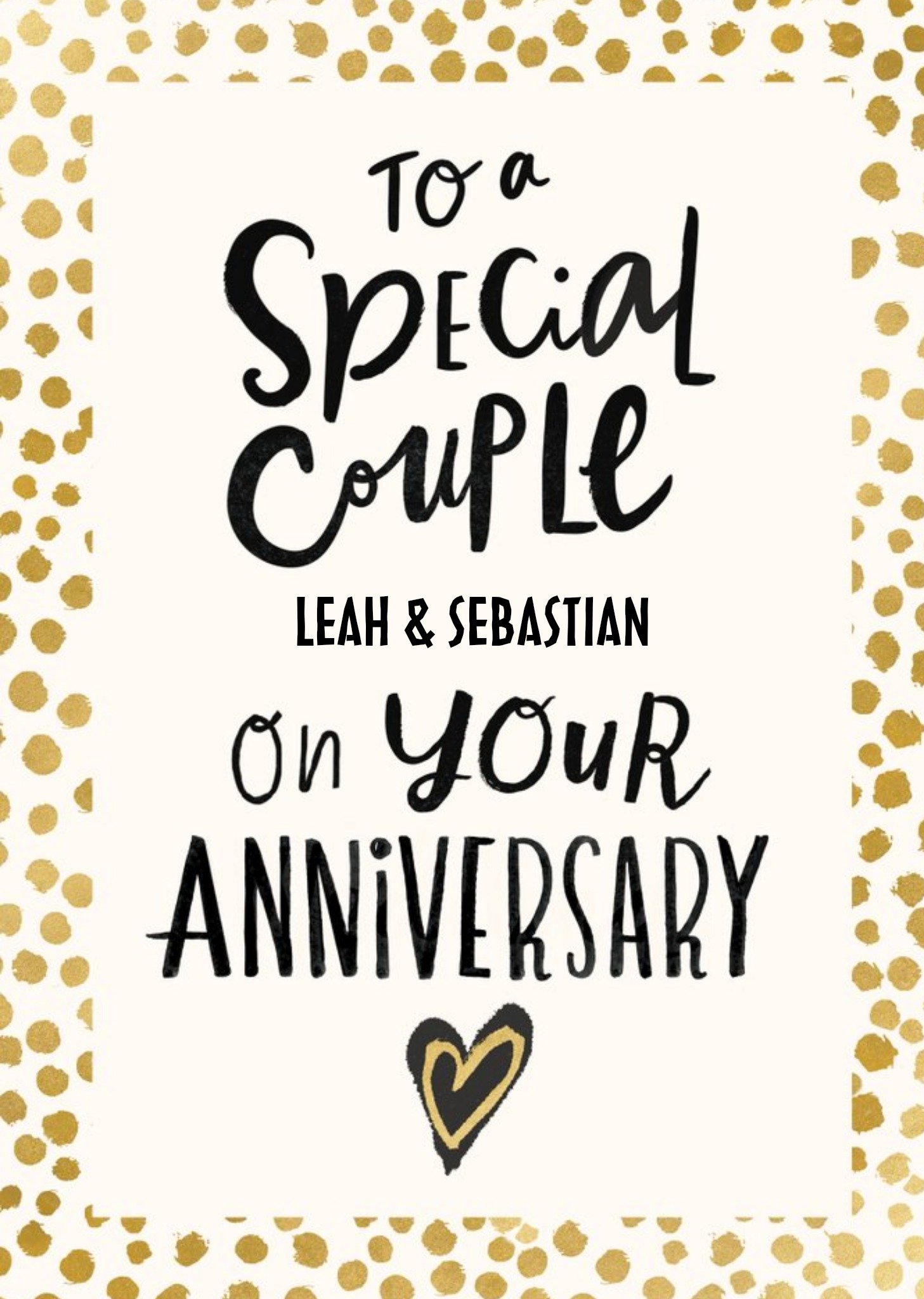 Typographic Anniversary Card Ecard