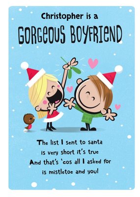 Dib Dab Gorgeous Boyfriend Personalised Card