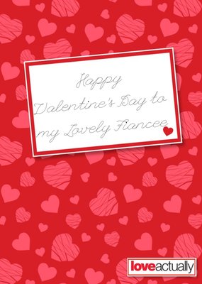 Love Actually To My Lovely Fiancee Valentine's Day Card
