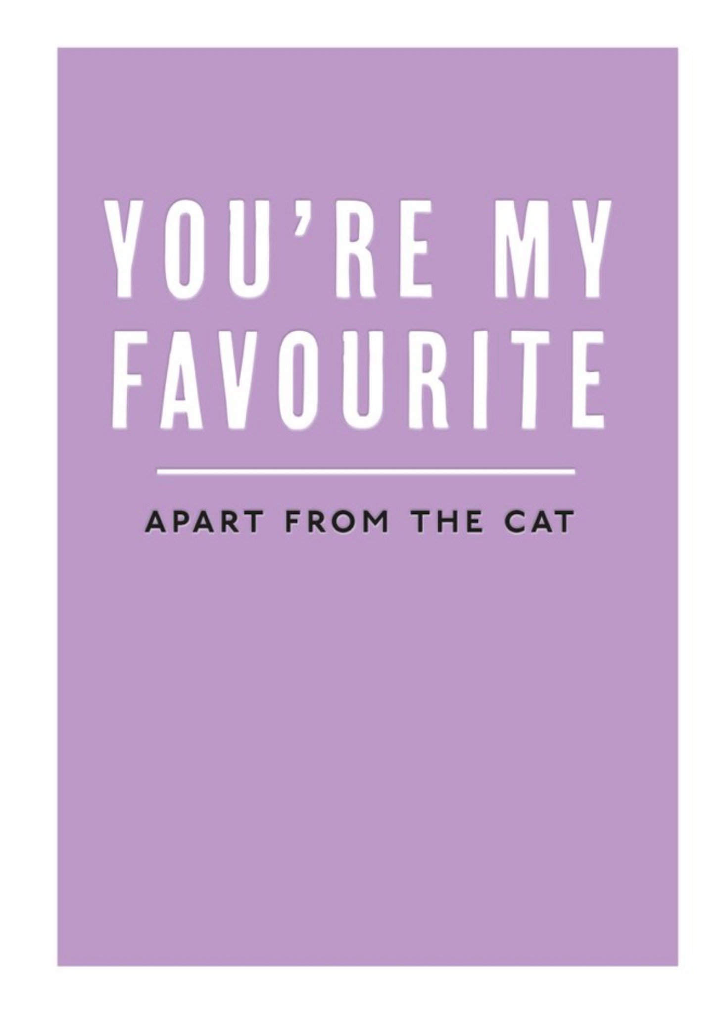 Mungo And Shoddy You're My Favourite Apart From The Cat Funny Anniversary Card Ecard