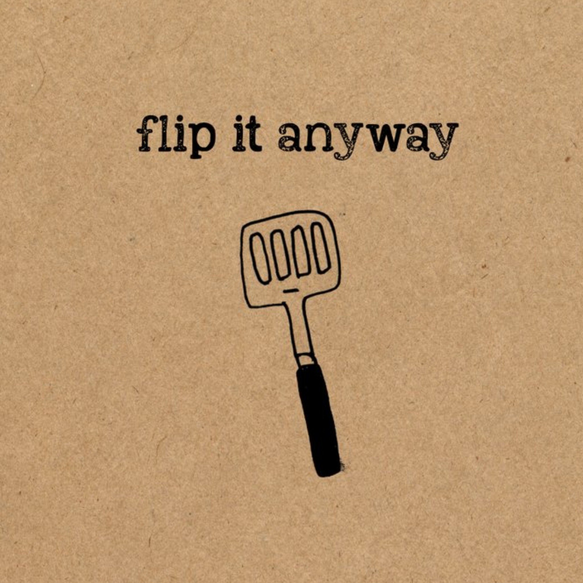 Moonpig Funny Pun Flip It Anyway General Everyday Card, Large