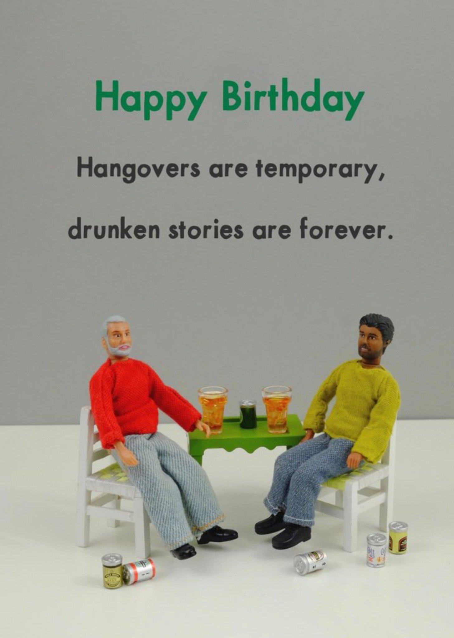 Bold And Bright Funny Drunken Stories Are Forever Card, Large