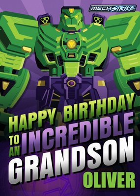 Avengers Mech Strike To An Incredible Grandson Birthday Card