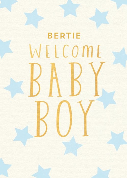 Welcome Baby Boy New Baby Card