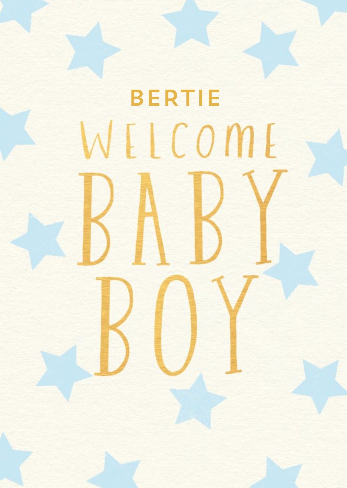 Moonpig Welcome Baby Boy New Baby Card, Large