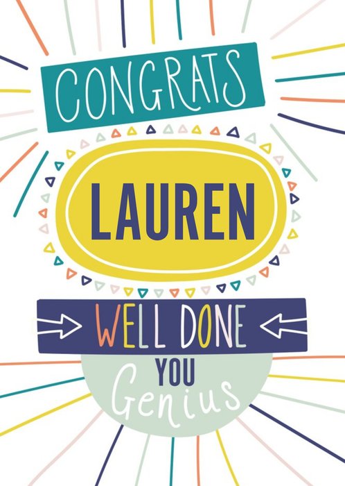 Well Done Card - Congrats - Graphic - Typographic
