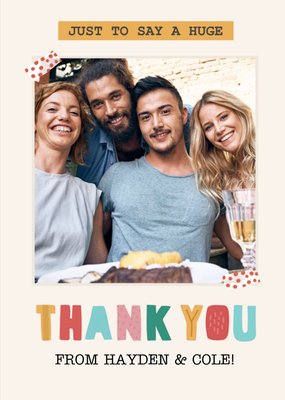 Just To Say Photo Upload Thank You Card