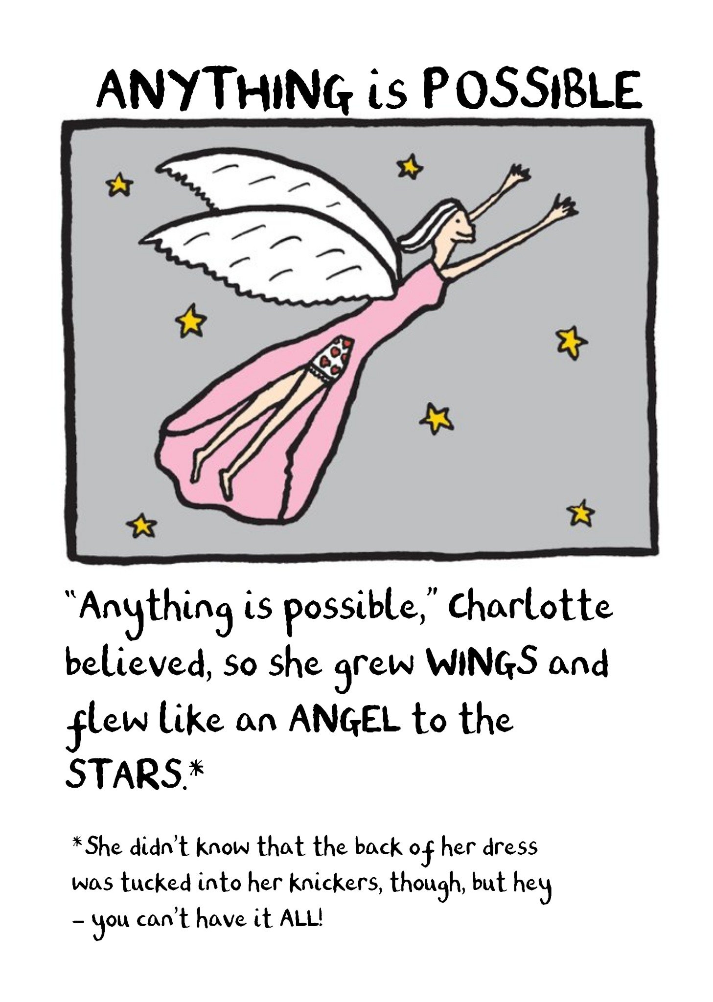 Moonpig Angel Birthday Card - Edward Monkton, Large