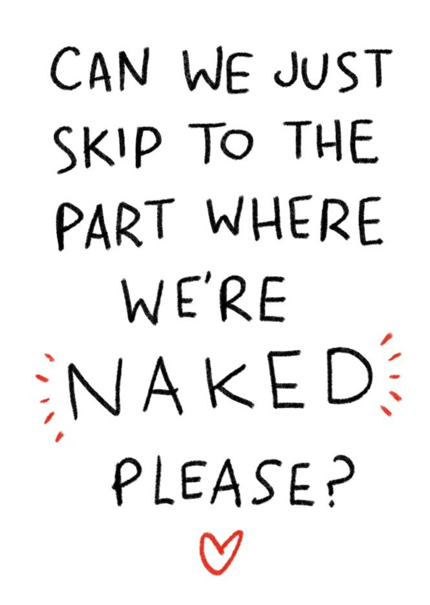 Moonpig Can We Just Skip To The Part Where We're Naked Please Rude Valentines Day Card, Large