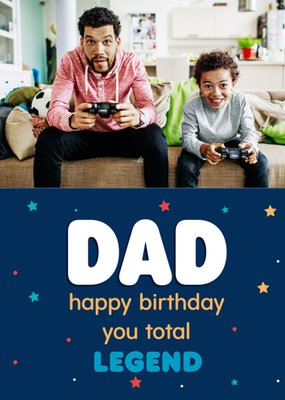 Large Photo Upload Legend Dad Birthday Card