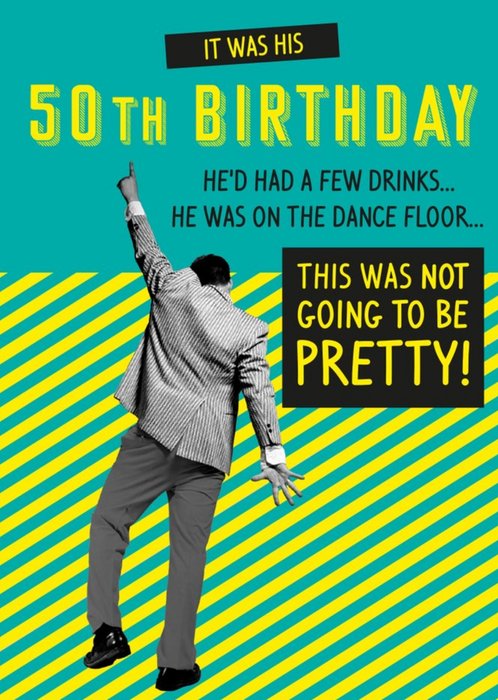 Retro Funny This Was Not Going To Be Pretty 50th Birthday Card