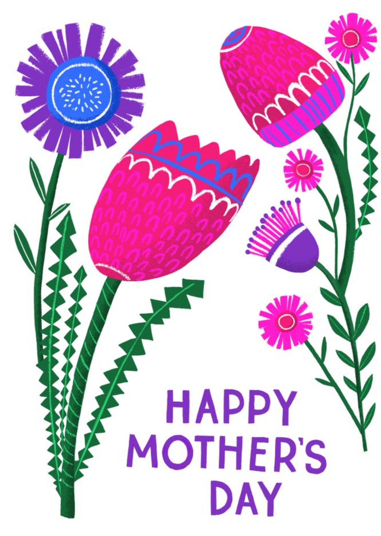 Moonpig Sinead Hanley Illustration Australia Floral Mother's Day Pink Card Ecard
