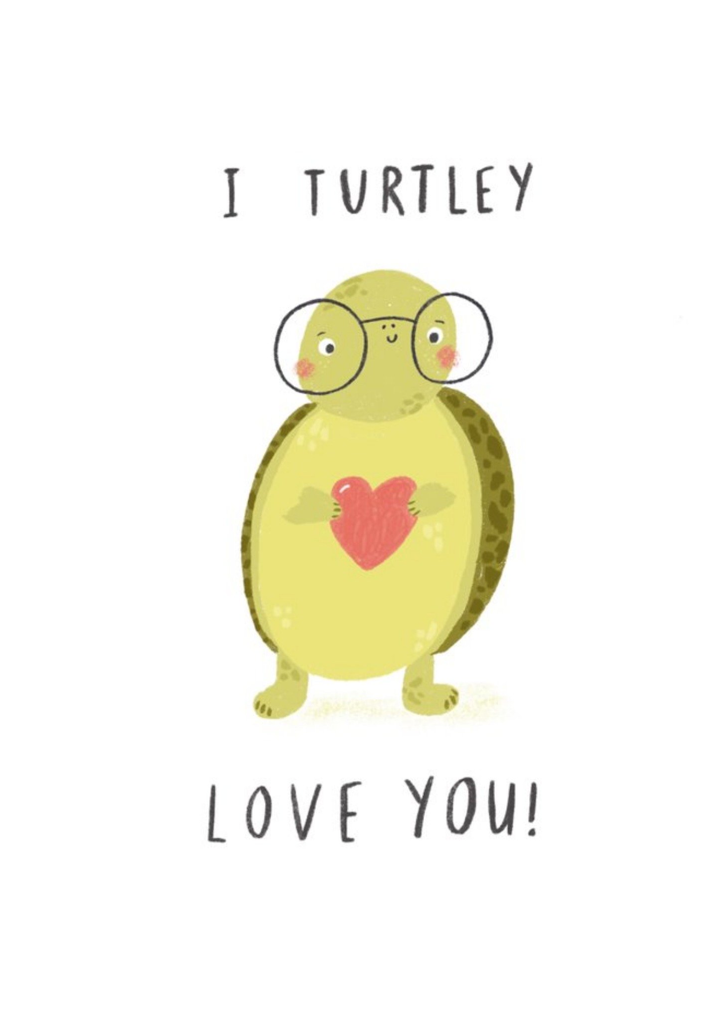 Moonpig I Turtley Love You Cute Turtle Card, Large