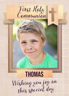 Northern Lights Creative Illustration Holy Communion Son Daughter Card