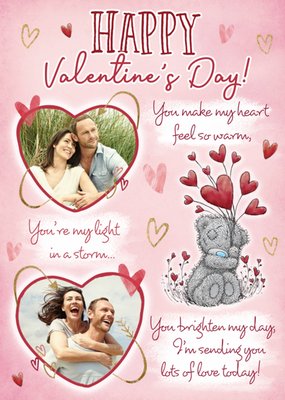 Tatty Teddy Romantic Sentimental Verse Valentines Photo Upload Card