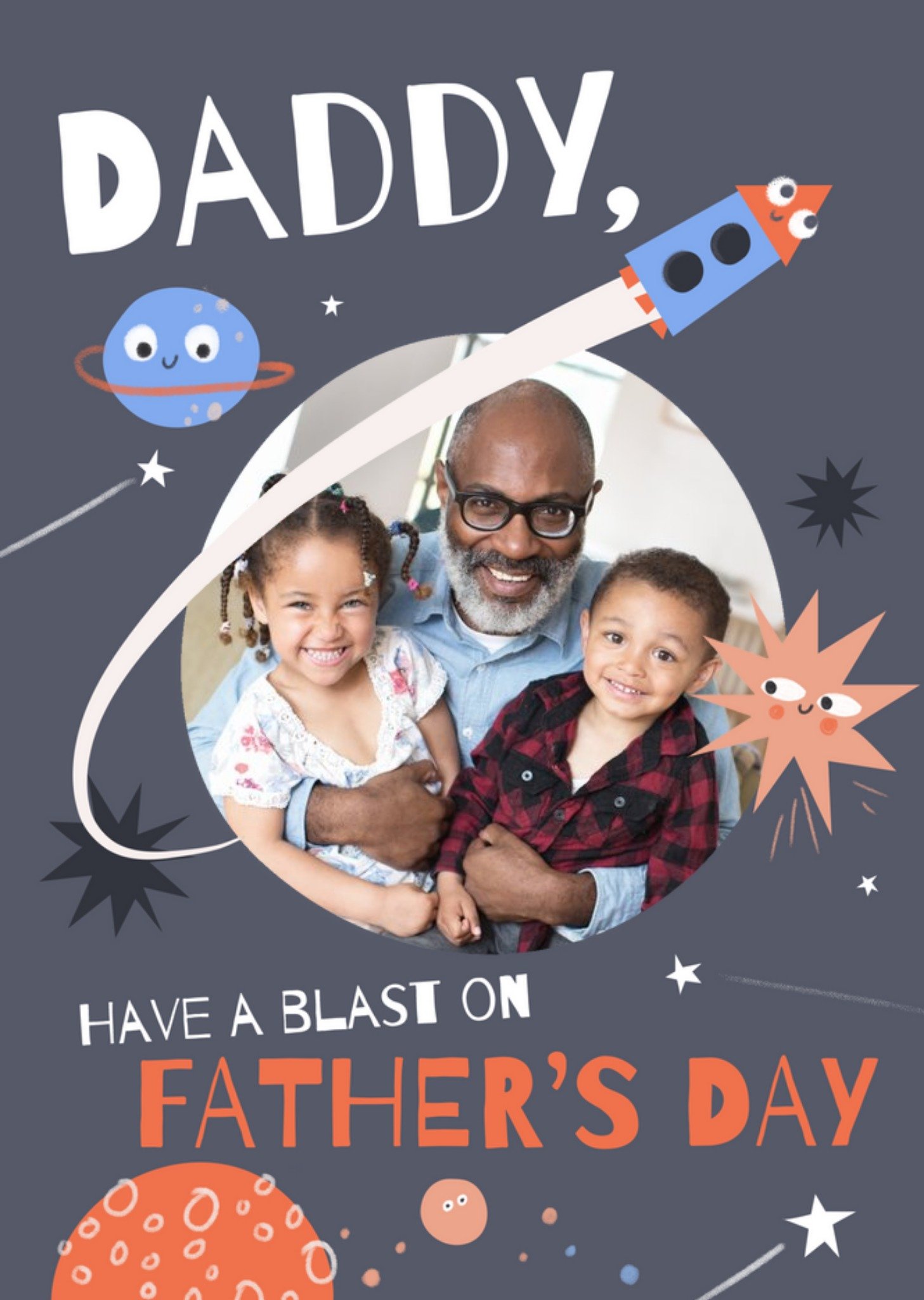 Illustration Spreading Fathers Day Wishes Across The Miles Card