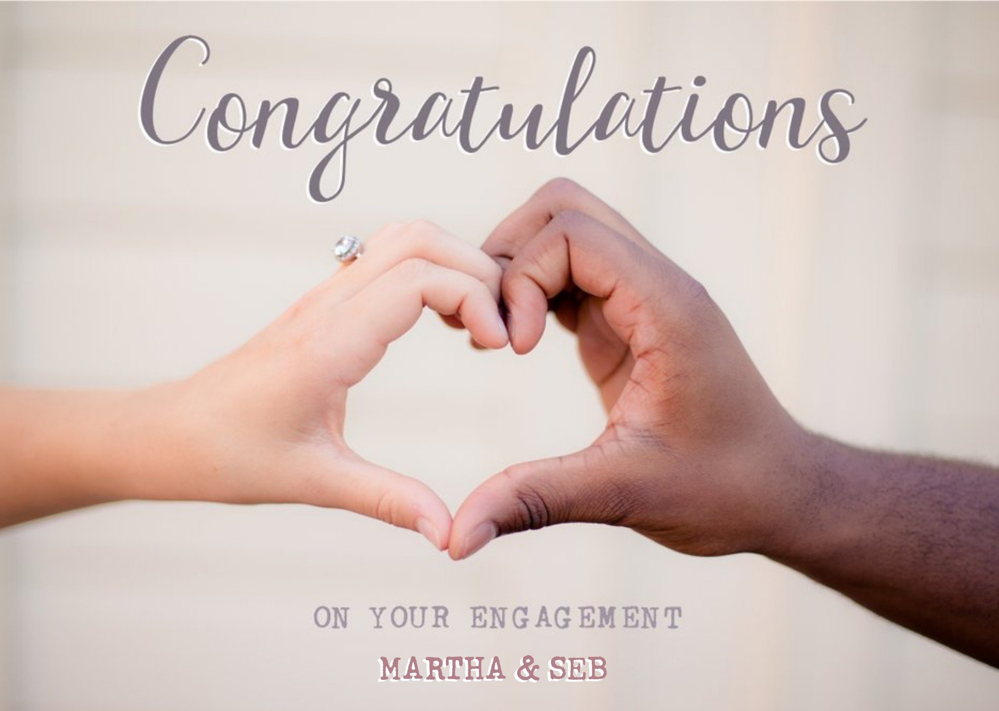 Huetribe Photographic Congratulations On Your Engagement Card Ecard