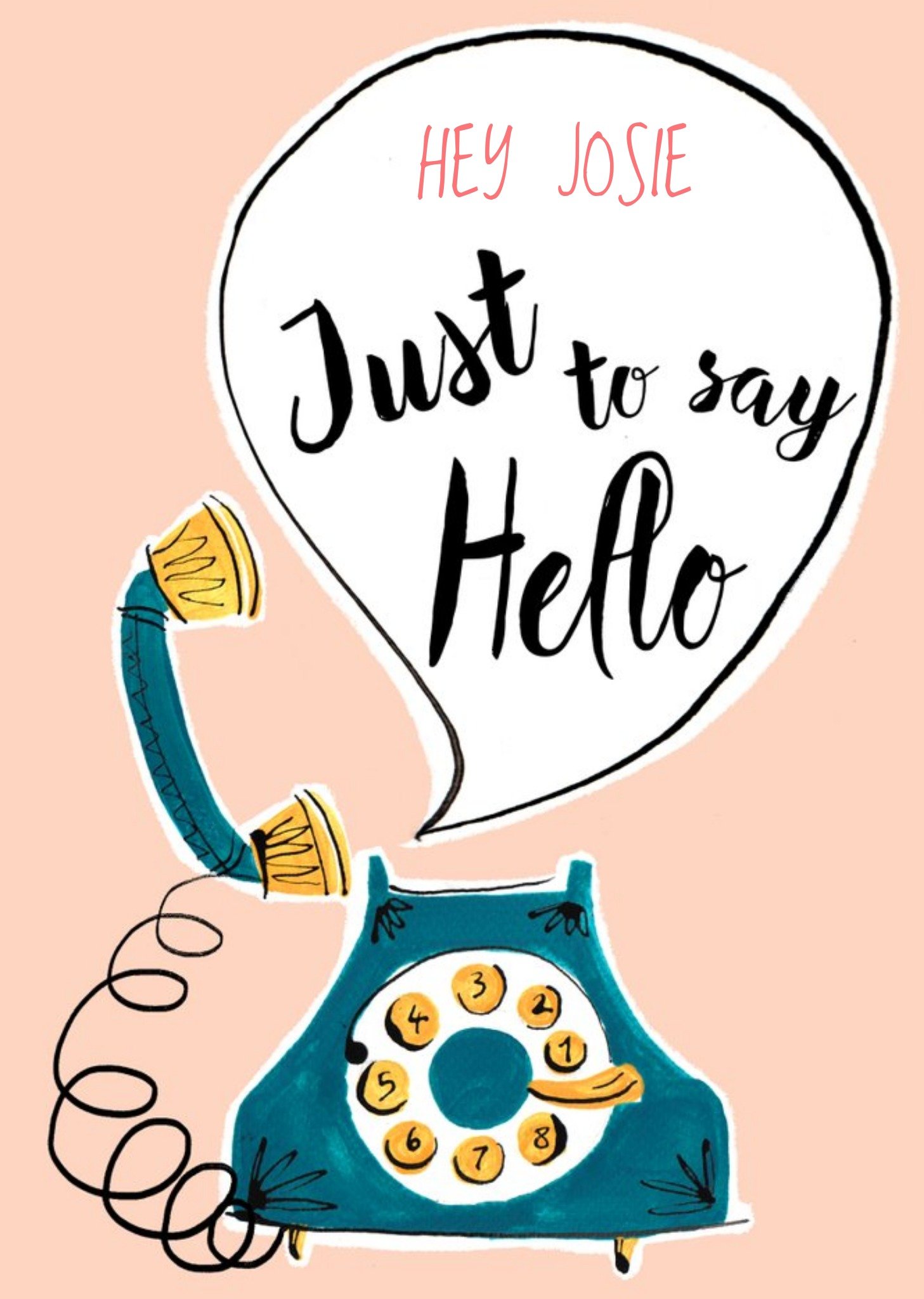 My Dear Friend Jenny Hello Personalised Card Ecard