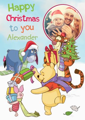 Disney Winnie The Pooh And Friends Photo Upload Christmas Card