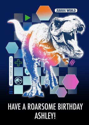 Jurassic World T-Rex Have A Roarsome Birthday Card