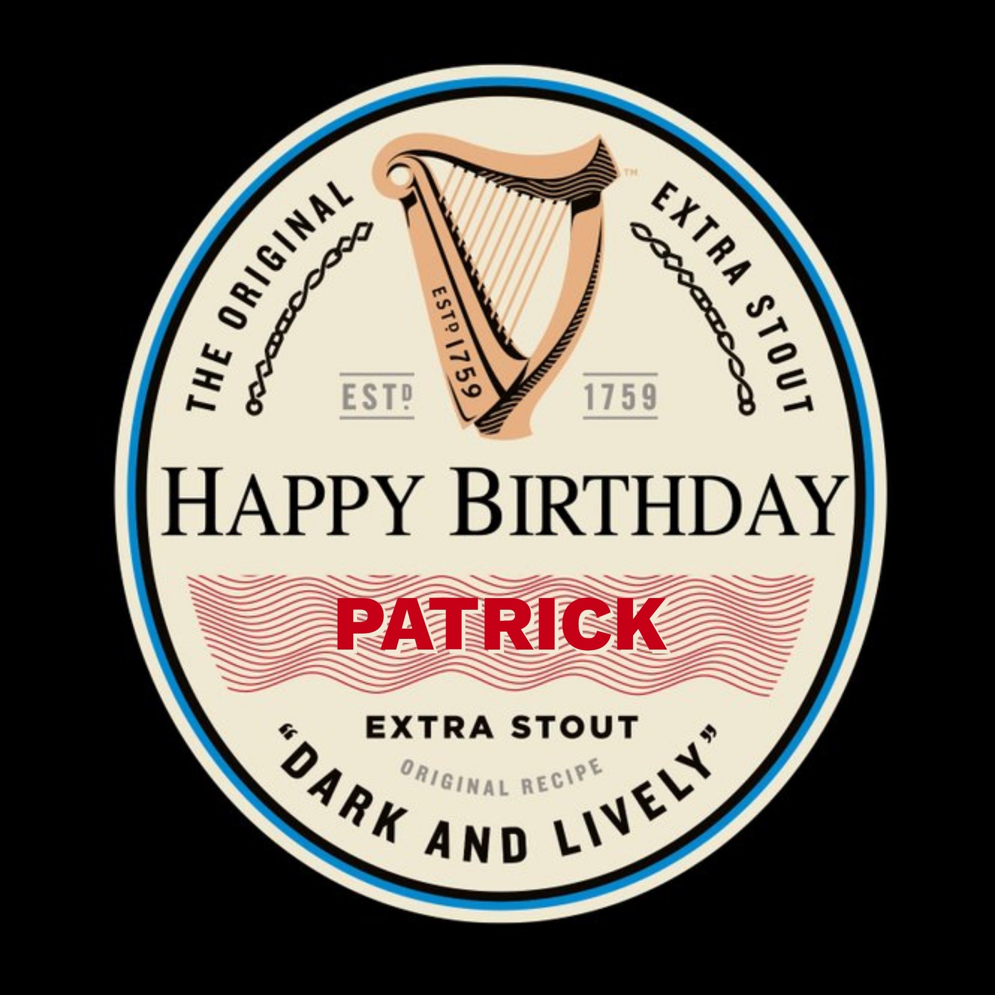 Guinness Birthday Card, Square