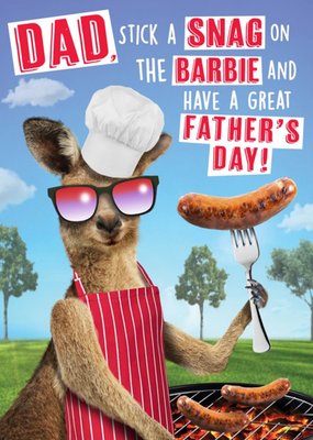 Stick A Snag On The Barbie Funny Father's Day Card